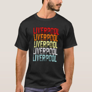 Liverpool Uk Flagga T Shirt