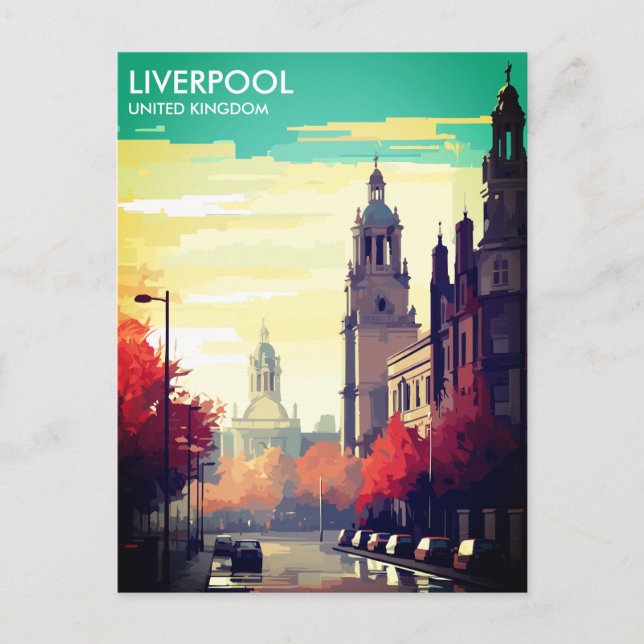 Liverpool United Kingdom Travel Postcard Vykort (Framsida)