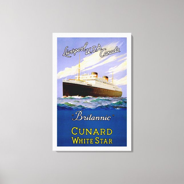 Liverpool, USA och Kanada ~ av Britannic Canvastryck (Framsida)