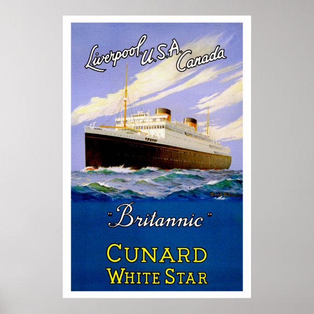 Liverpool, USA och Kanada ~ av Britannic Poster (Framsidan)