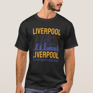 Liverpool Vacation Helgdag England Flagga T Shirt