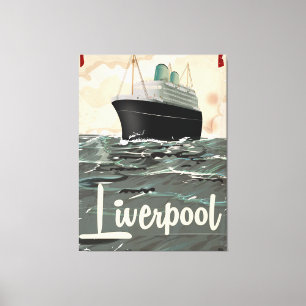 Liverpool Vintage resor poster Canvastryck