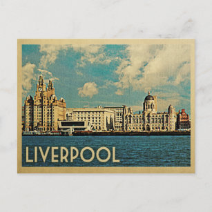 Liverpool-vykort Vintage resor Vykort
