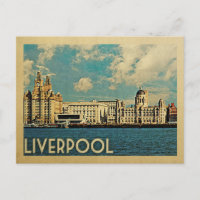 Liverpool-vykort Vintage resor