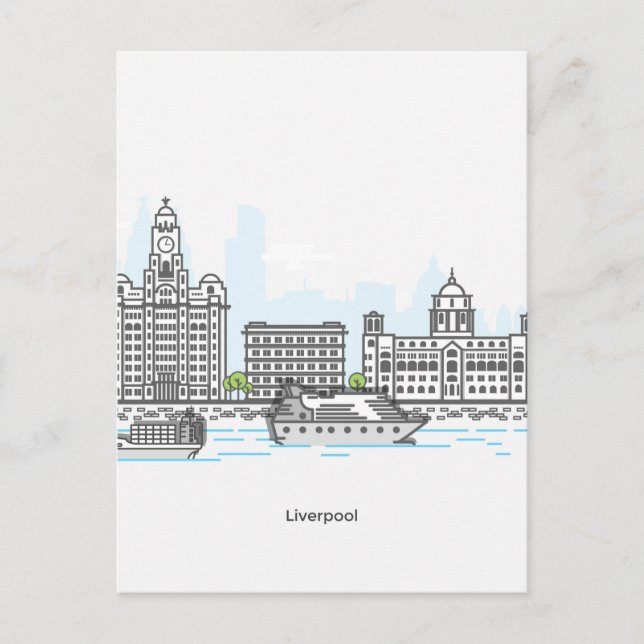 Liverpool Waterfront Vykort (Framsida)