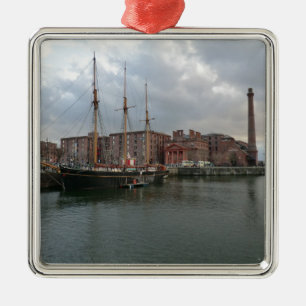 Liverpools Albert skeppsdocka Julgransprydnad Metall