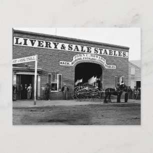 Livery Stable, 1865 Vykort