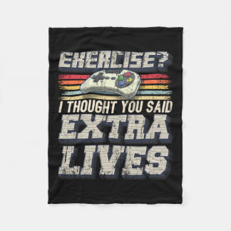 Lives Funny Video Game Controller Retro Gamer Boys Fleecefilt