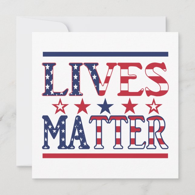 Lives Matter - Amerikanska Flagga (Framsida)