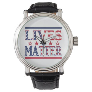 Lives Matter - Amerikanska Flagga Armbandsur