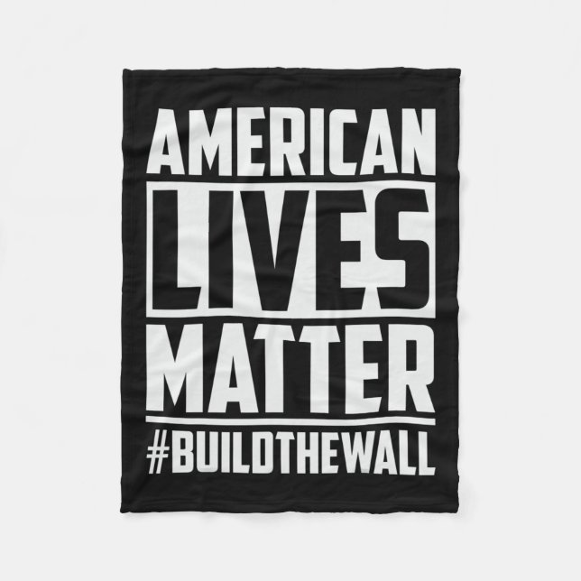 Lives Problem #buildthewall Trump Usa 2020 Design Fleecefilt (Framsidan)