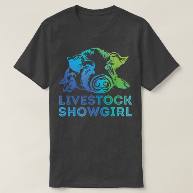 Livestock Showgirl Showing Pigs At The Fair  T Shirt (Design framsida)