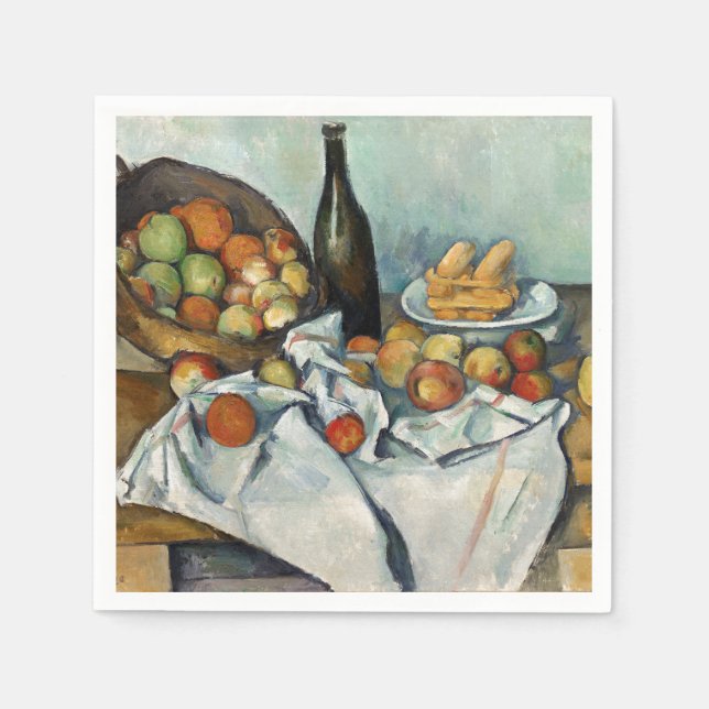 Livet Apples Basket Cezanne Painting Art Pappersservett (Framsidan)