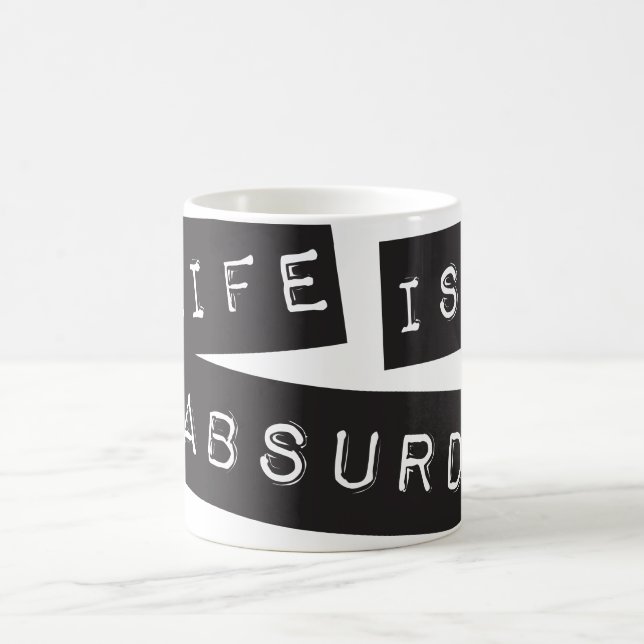 Livet är absurt (Svart band) Kaffemugg (Center)