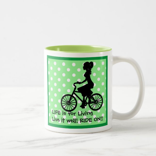 Livet är att leva länge det är på god väg Två-Tonad mugg (Höger)