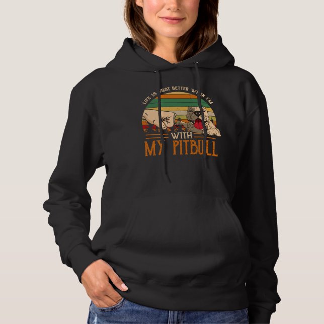 Livet är bara bättre när jag har min Pitbull Perfe T Shirt (Framsida)