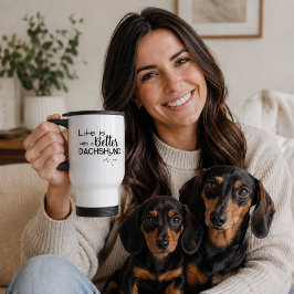 Livet är bättre 2 Dachshunds Bästa Vänner Lägg til Resemugg
