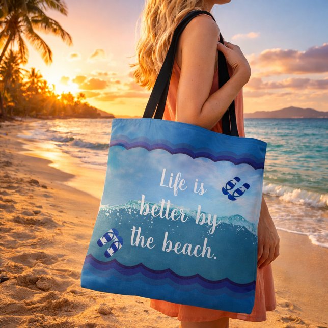 Livet är bättre av Beach Tygkasse (Skapare uppladdad)