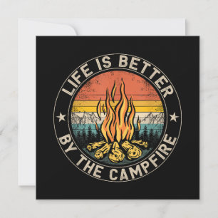 Livet är bättre av Campfire Camping Campfire Inbjudningar