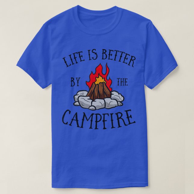 Livet är bättre av Campfire Scouts Camping Camp T Shirt (Design framsida)