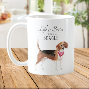 Livet är bättre Beagle Kaffemugg