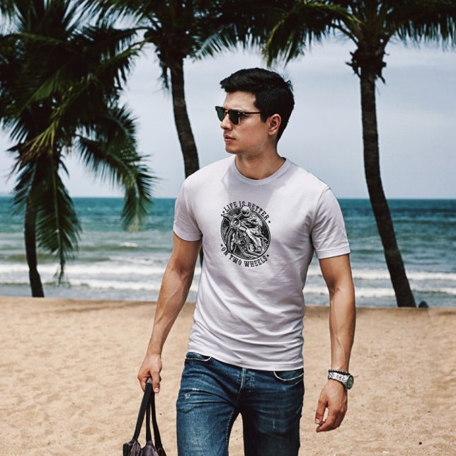 Livet är bättre Biker T Shirt (Skapare uppladdad)