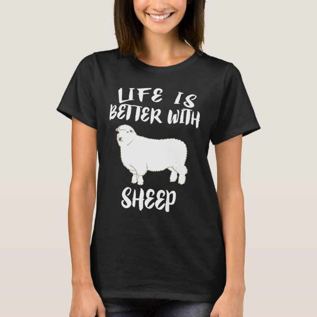 Livet är bättre för får t shirt (Framsida)