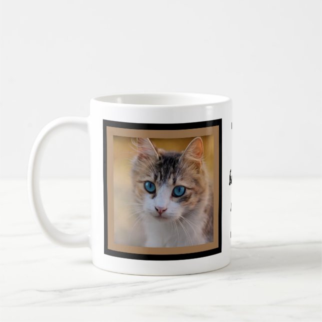 Livet är bättre för katter |Anpassningsbar Bilder Kaffemugg (Vänster)