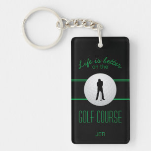 Livet är bättre golfare monogram svart grön anpass