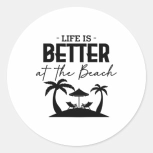 LIVET ÄR BÄTTRE I BEACH RUNT KLISTERMÄRKE