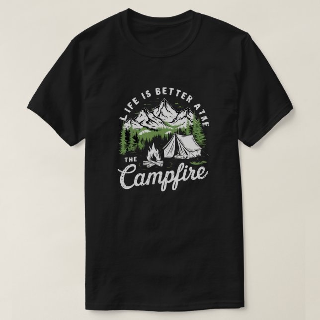 Livet är bättre i Campfire T Shirt (Design framsida)