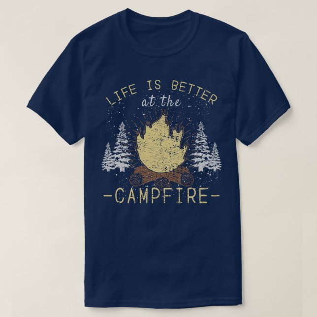 Livet är bättre i Campfire T Shirt (Design framsida)