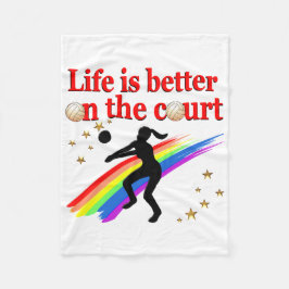 LIVET ÄR BÄTTRE I DOMSTOLENS FRIVILLIGA UTFORMNING FLEECEFILT