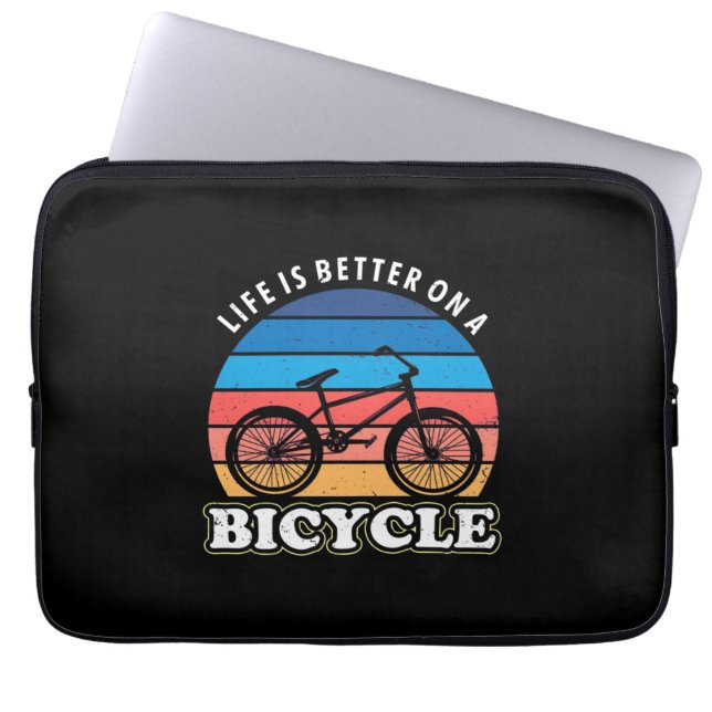 Livet är bättre i en cykel laptop fodral (Framsidan)