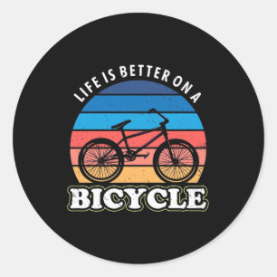 Livet är bättre i en cykel runt klistermärke