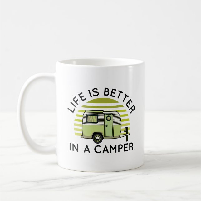 Livet är bättre i en kamper kaffemugg (Vänster)