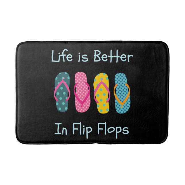 Livet är bättre i Flinflip flops Badrumsmatta (Framsidan)