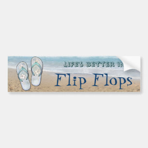 Livet är bättre i Flinflip flops Bildekal