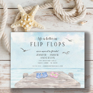 Livet är bättre i Flinflip flops Flytta-annonserin Meddelande Vykort
