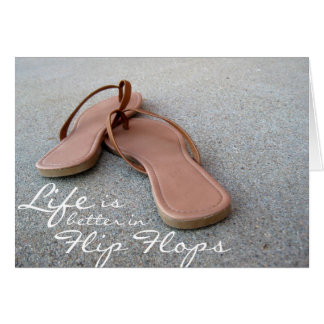 Livet är bättre i Flinflip flops Hälsningskort