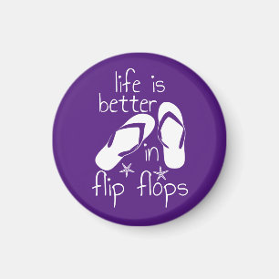 Livet är bättre i Flinflip flops Magnet
