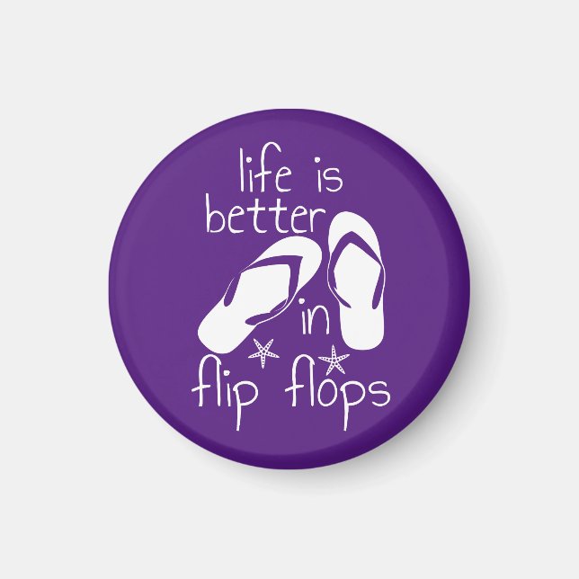 Livet är bättre i Flinflip flops Magnet (Framsidan)