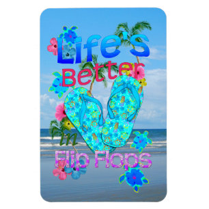 Livet är bättre i Flinflip flops Magnet