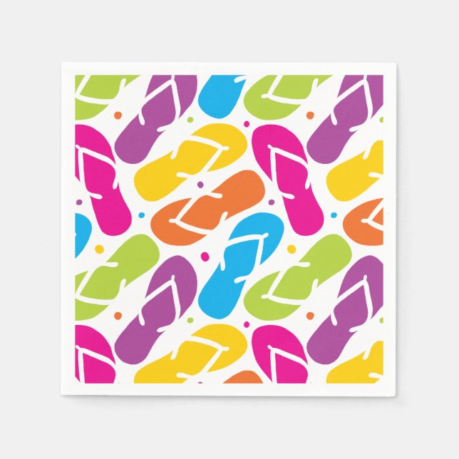 Livet är bättre i Flinflip flops Mönster Pappersservett (Framsidan)