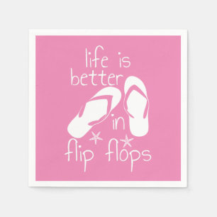 Livet är bättre i Flinflip flops Pappersservett
