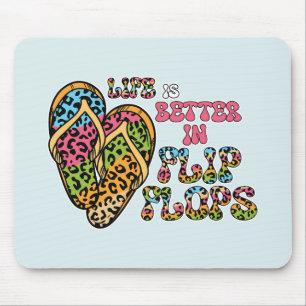 Livet är bättre i Flinflip flops-Summer Vibes Musmatta