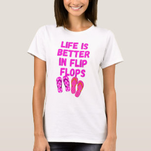Livet är bättre i flinflip flops t shirt