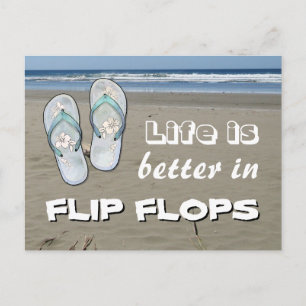 Livet är bättre i Flinflip flops Vykort