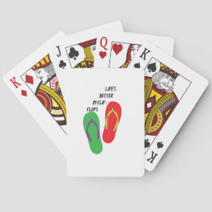 "Livet är bättre i flip-Flops." Casinokort