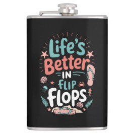 Livet är bättre i flip-flops – Rolig tropisk stran Fickplunta